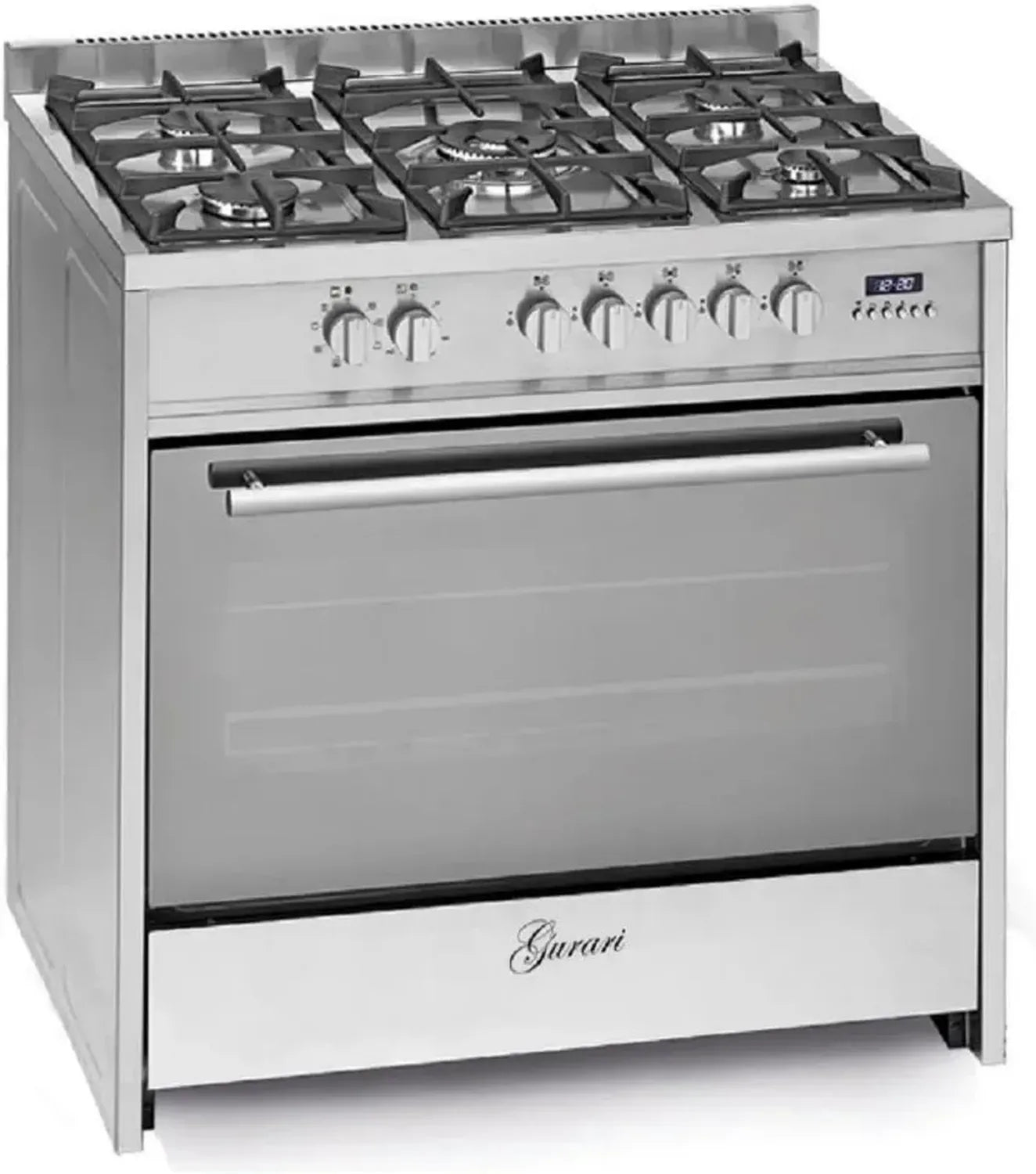Centre de Cuisson Mixte 90 cm, 8 Fonctions, Four 121L, Gril et Air Chaud, 5 Brûleurs Haute Performance, WOK 4 kW, Compatible Gaz Naturel et Propane