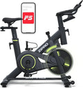 Vélo d'Appartement Connecté Silencieux avec Capteur Cardio et Écran LCD pour Entraînement à Domicile, Capacité 120kg