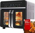 Four Électrique 23L et Friteuse à Air 1800W, Double Tiroir avec Écran LED, 15 Programmes et 11 Accessoires