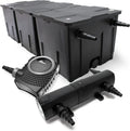 Système de Filtration de Bassin Wiltec, pour Bassins jusqu'à 90000 L, Pompe 10000 l/h 80W, Clarificateur UV 18W