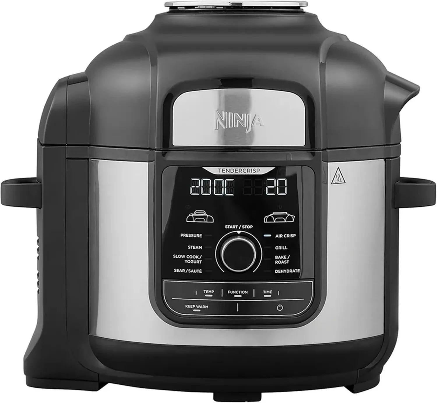 Ninja Foodi MAX Multicuiseur 9-en-1, 7,5L, Friteuse Air, Autocuiseur, Acier Brossé et Noir, Modèle OP500EU