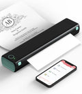 Phomemo M08F Imprimante Thermique Portable, Sans Encre, Compatibilité Bluetooth pour Smartphones et USB pour Tablettes/Mac