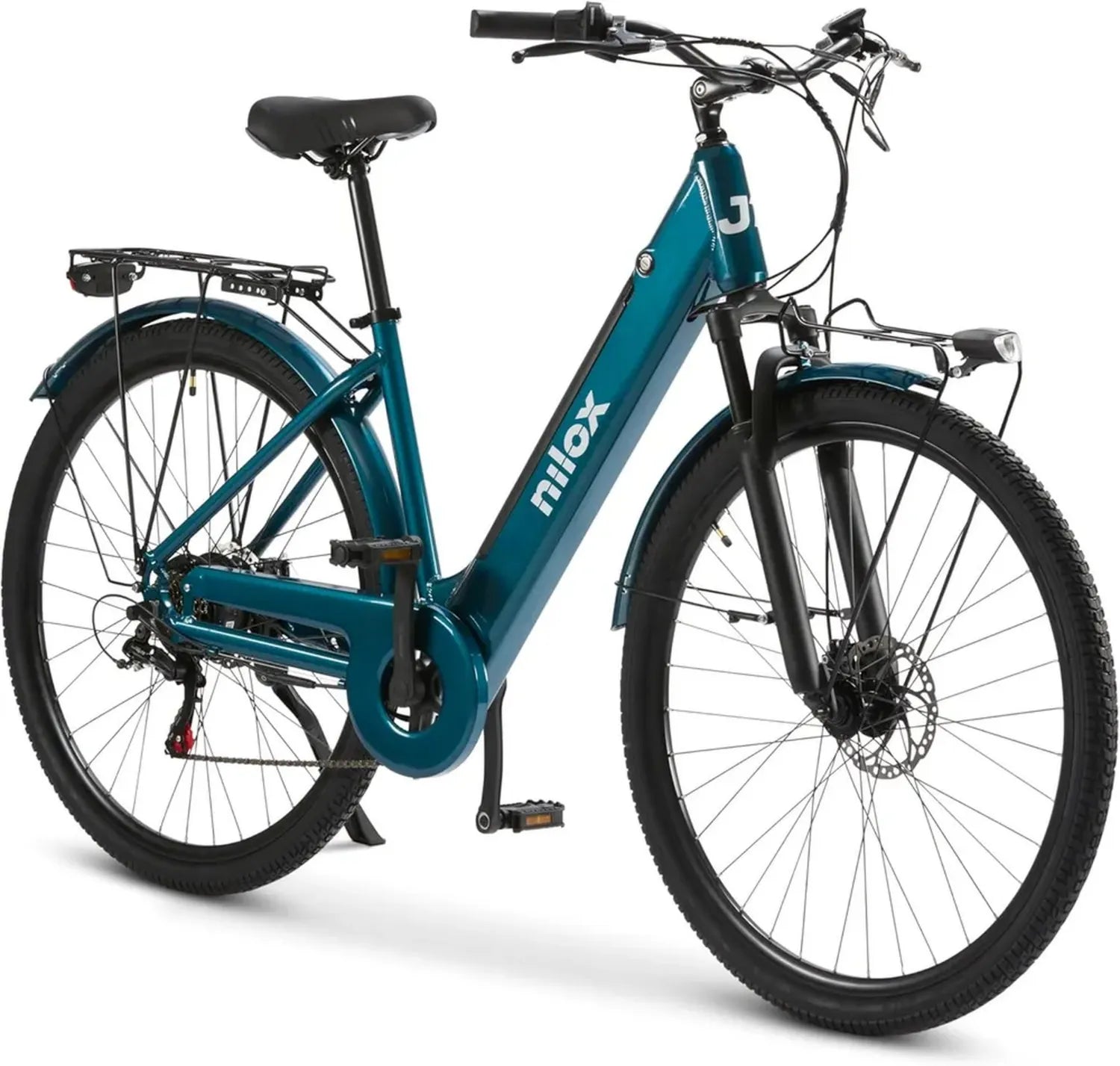 Vélo Électrique Nilox J7, Autonomie 80 km, Vitesse Maxi 25 km/h, Moteur 250W, Batterie 36V 13Ah, Pneus 28'', 6 Vitesses