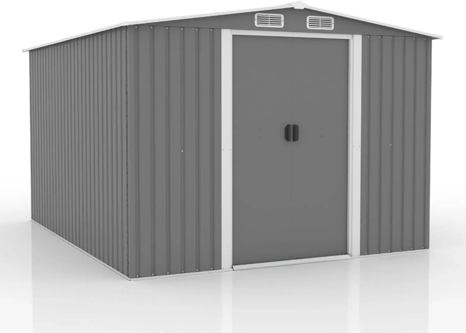 Abri de Jardin Métallique 8.08 m² Jura - Stockage Outils et Vélos