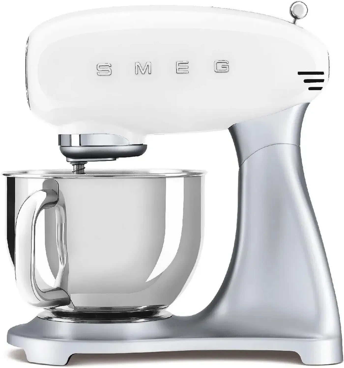 Robot Pâtissier Smeg SMF04WHEU, 10 Vitesses, Bol 4,8L, 800W, Blanc