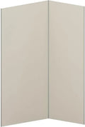 Ensemble de 2 panneaux de douche en aluminium ivoire avec profilés - 90x120x210 cm - ITZIAR
