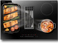 Table de Cuisson Induction 4 Zones avec Hotte 135W, Encastrable 77cm, Karinear, Puissance Maximale 6400W, Fonctions Flexibles et Sécurité Enfants