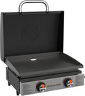 Plancha de Table 56 cm avec Couvercle en Acier Inoxydable