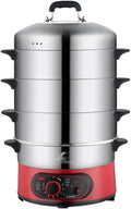 Cuiseur Vapeur en Acier Inoxydable 304, Cuit-Riz Électrique Multifonction