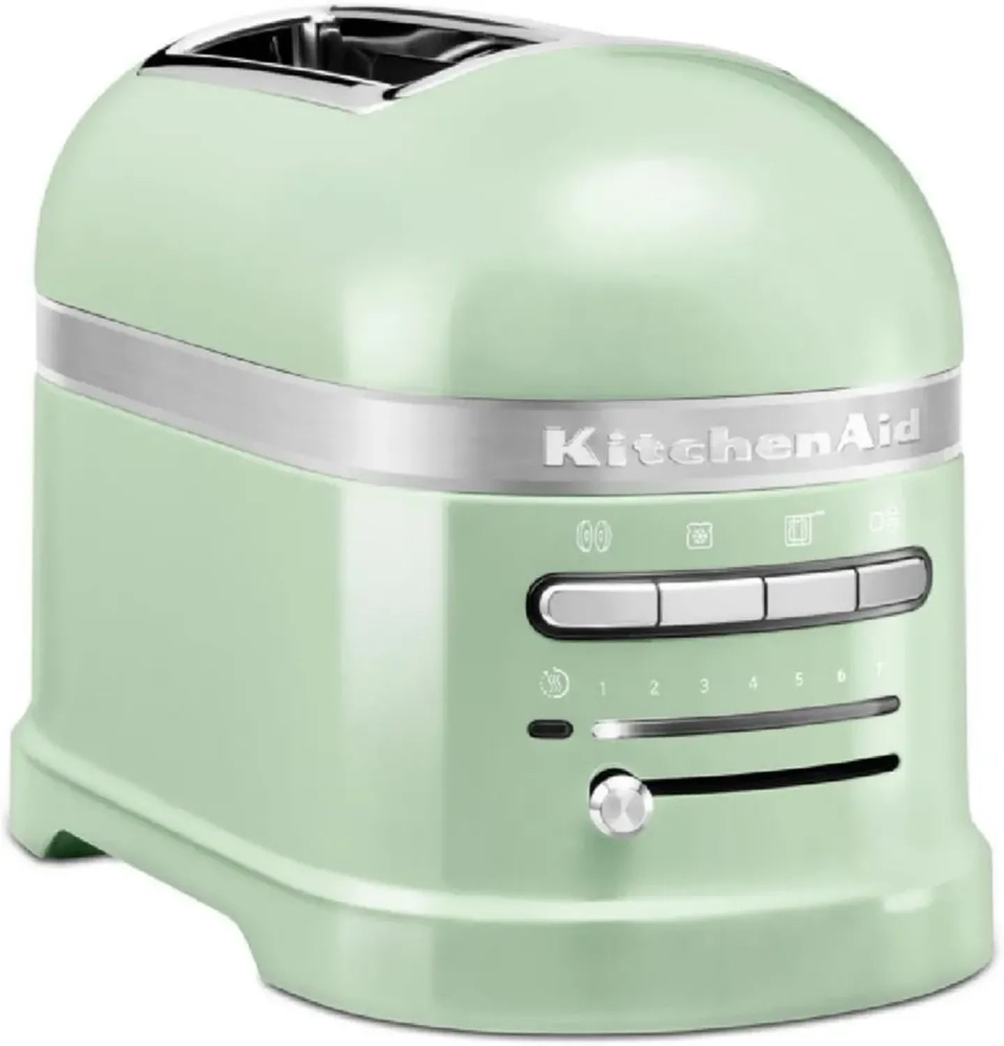 Grille-pain KitchenAid 2 tranches - Artisan avec 7 niveaux de brunissage et décongélation - Design rétro - Fentes larges - Inclus porte-sandwich - Couleur pistache