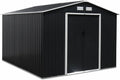Abri de Jardin Métallique Flandre 8.84m² Gris Anthracite avec Portes Coulissantes