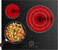 Plaque de Cuisson Vitrocéramique Encastrable 3 Zones, 5600W, 59CM, Commandes Tactiles, Minuteur Intégré, Compatible Tous Ustensiles