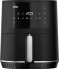 Friteuse Air chaud Braun MultiFry 5 HF5030IBK, 6L, Écran Numérique, Température 80-200°C, Technologie RealAir, 8 Programmes, Commande Tactile, Panier Compatible Lave-Vaisselle, 1700W, Noir Mat