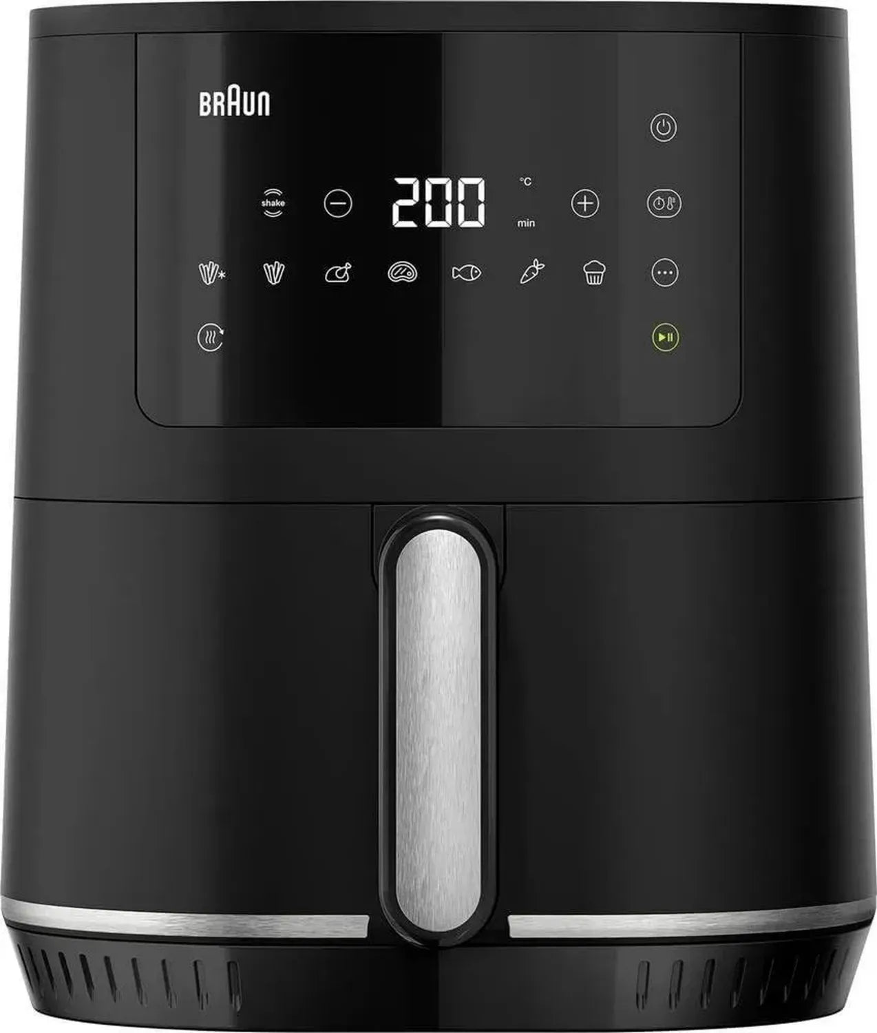 Friteuse Air chaud Braun MultiFry 5 HF5030IBK, 6L, Écran Numérique, Température 80-200°C, Technologie RealAir, 8 Programmes, Commande Tactile, Panier Compatible Lave-Vaisselle, 1700W, Noir Mat