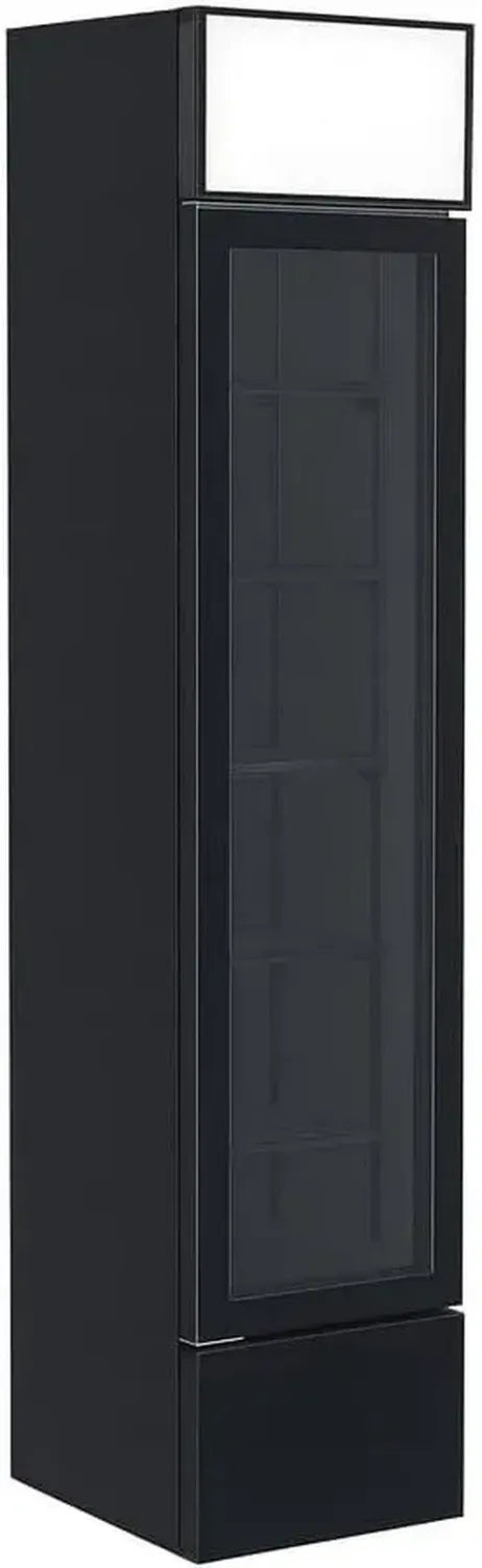 Armoire à Boissons Slim 160 L – Refroidissement Ventilé + LED – 1 Porte – 5 Étagères
