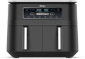 NINJA Airfryer Double Zone, 7,6L, 6 Fonctions, Noir, Tiroirs Antiadhésifs