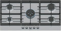 Plaque de Cuisson Gaz 90 cm, 5 Brûleurs, 12500W - Modèle EC9A5RI90