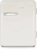 Mini Réfrigérateur Rétro 31L Silencieux 24 dB pour Bureau et Chambre, Température Ajustable, Couleur Beige