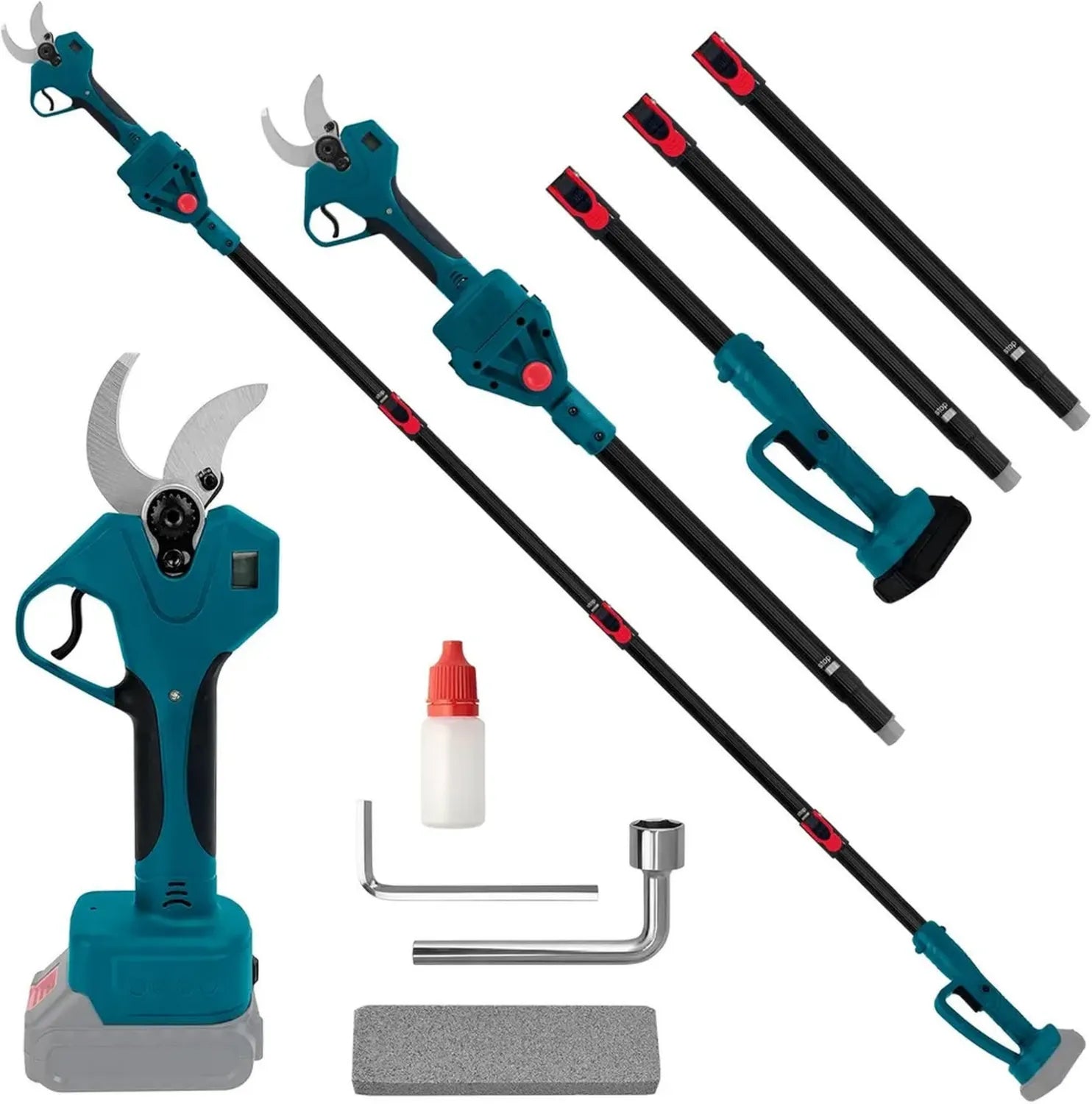 Élagueuse télescopique sans fil Makita 18 V avec tige de 2,2 m, ouverture 65 mm, coupe 40 mm