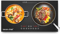 Plaque de Cuisson Induction Double 4000W, Thermostat Indépendant, Écran Tactile, Minuterie 240 min