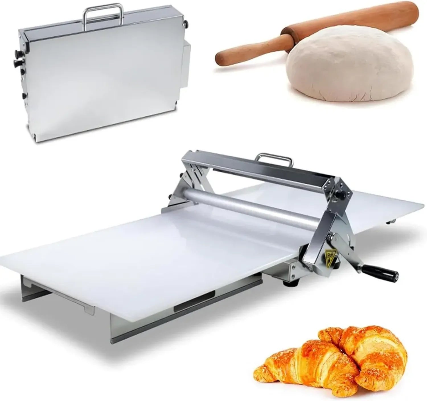 Laminoir à pâte électrique réglable - Pour pizzas, croissants et fondants