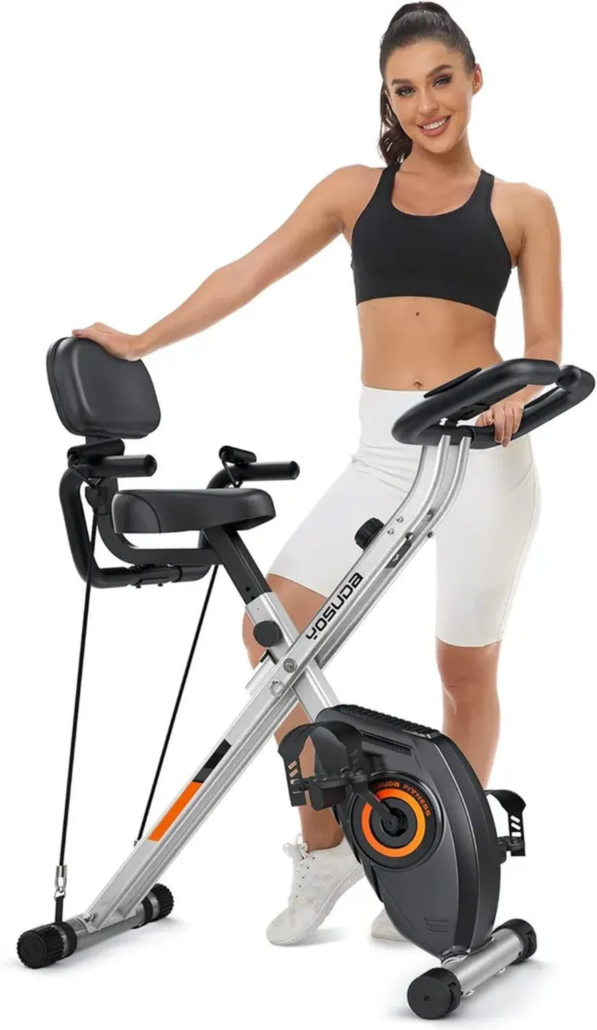 Vélo d'Appartement Pliable YOSUDA avec Résistance Intégrée, Compact et Pratique