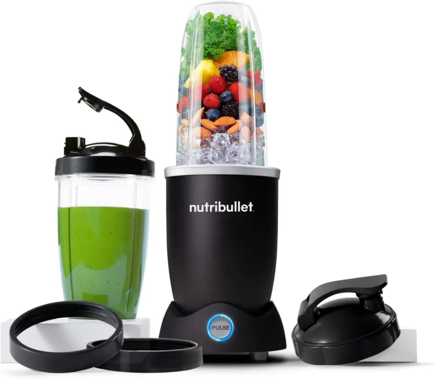 Mélangeur Nutribullet Pro 1200W, Broyeur Électrique Multifonction, Verres 700ml et 900ml, Noir