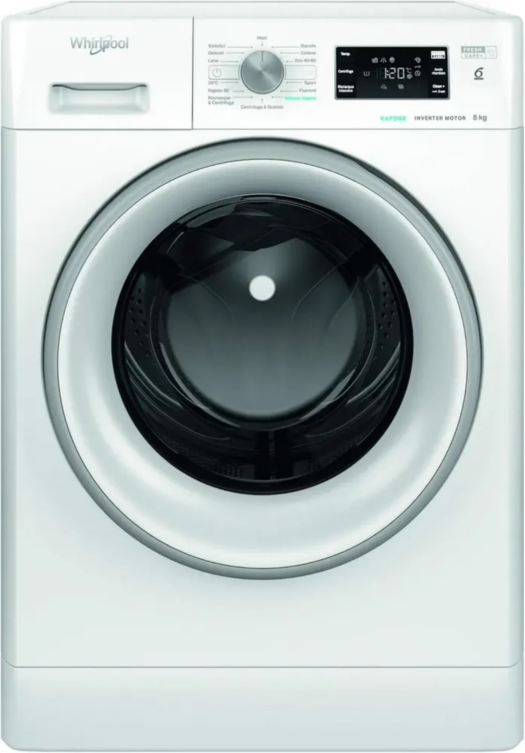 Lave-linge Whirlpool 8 kg Inverter Vapeur 1400 Tours FFB 846 SV IT