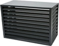 Écran de Protection pour Climatiseur Extérieur, Aluminium Décoratif, Toutes Saisons, Gris 100x70x50 cm