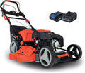 Tondeuse à Gazon Hybride Scheppach MS225-53E, 224 cm3, Démarrage Électrique, Coupe 53 cm, Bac 65 L, Accessoires Inclus