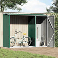Abri de Jardin en Acier Galvanisé Vert 245x98x159 cm