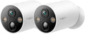 Caméra de Surveillance WiFi Extérieure Tapo C425 - 2.5K 4MP, Batterie Longue Durée 10 000mAh, Détection AI, Vision Nocturne Couleur, IP66 Résistante à l'eau, Pack de 2