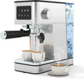 COSTWAY Machine à Espresso 20 Bars avec Écran Tactile et Mousseur à Lait, Capacité 1,7 L, 1200W Inox pour Maison et Bureau