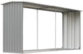 Abri de Rangement en Acier Galvanisé pour Bois 330x92x153cm, Gris