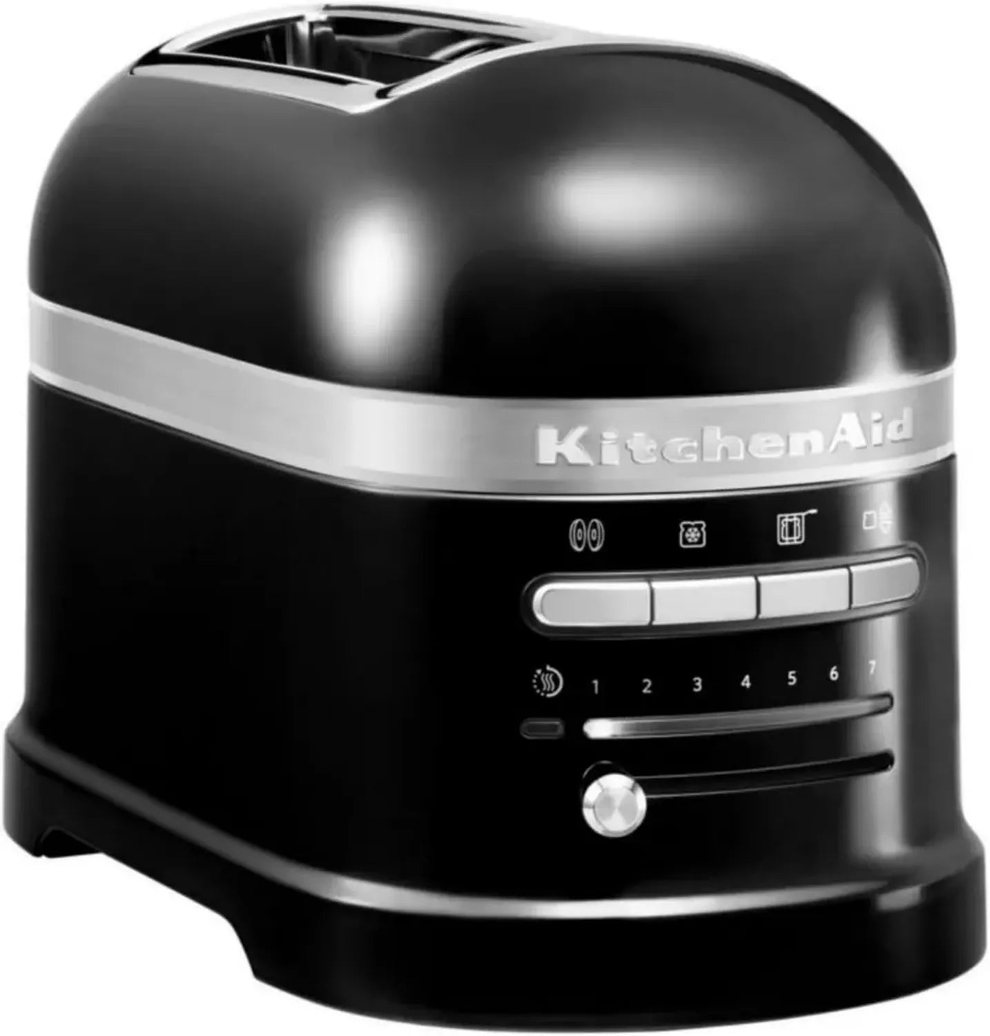 Grille-pain KitchenAid 2 tranches - Artisan, 7 niveaux, décongélation, design vintage, noir onyx