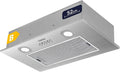 Hotte Aspirante Ciarra Inox 52cm, 300 m³/h, Options Évacuation/Recyclage, 3 Vitesses, Éclairage LED