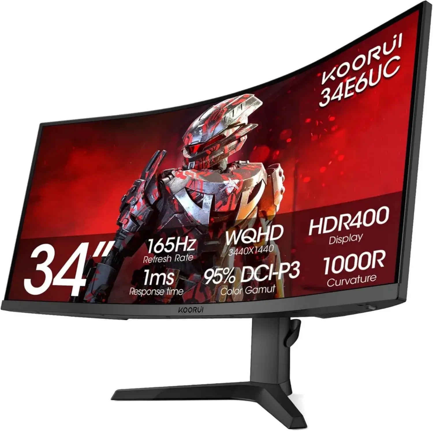 Écran de jeu incurvé ultra-large 34' WQHD 3440x1440 165Hz 1ms HDR400